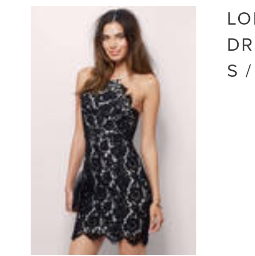 Tobi lace bodycon dress. Black & white. Small. NWT